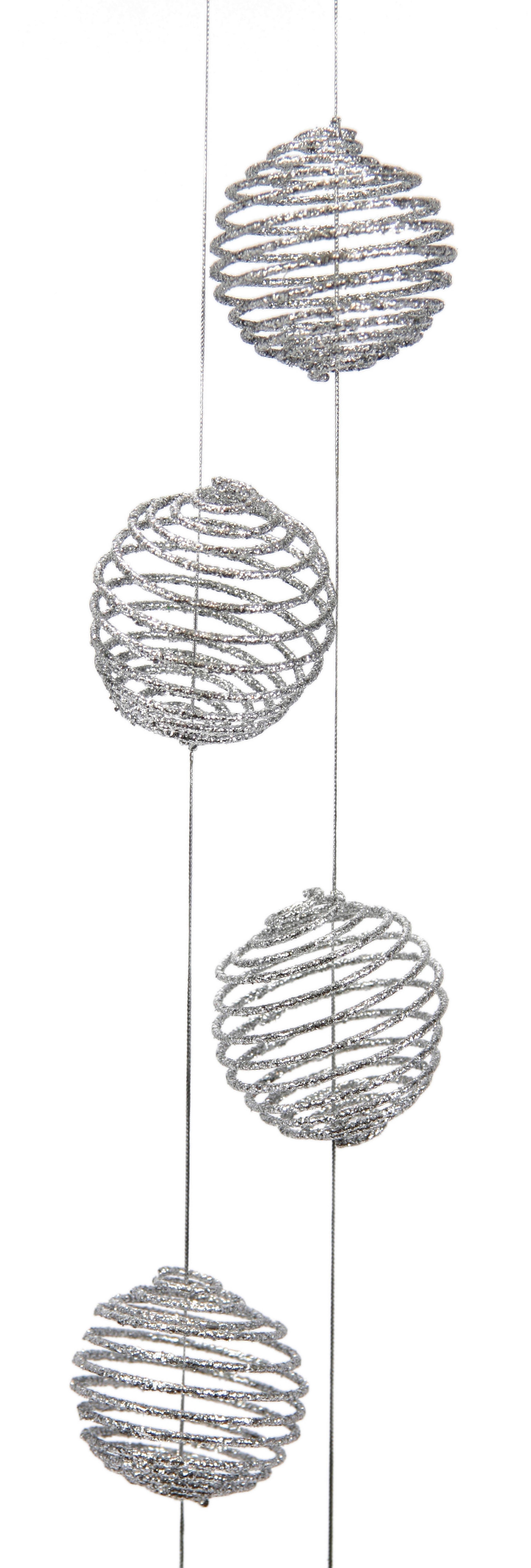 ZAWIESZKA DEKORACYJNA 244263SI - masa perłowa, Basics, metal (5/100cm) - X-Mas