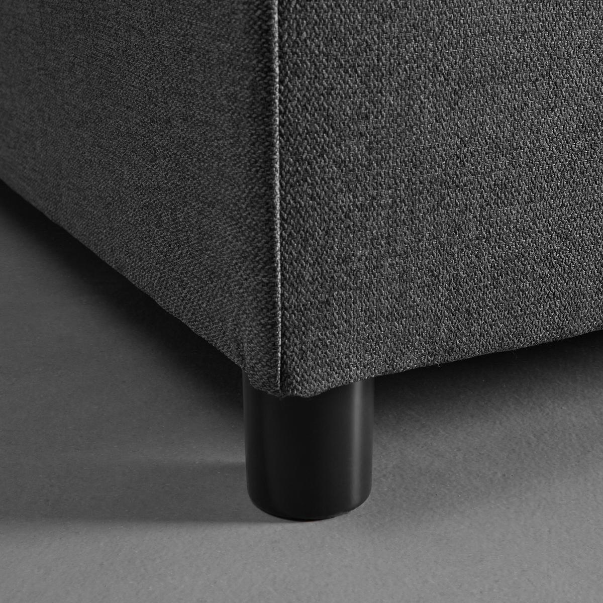 Boxbett Florin Grau ca. 140x200 cm mit Topper - Grau, MODERN, Holzwerkstoff/Textil (140/200cm) - Bessagi Home