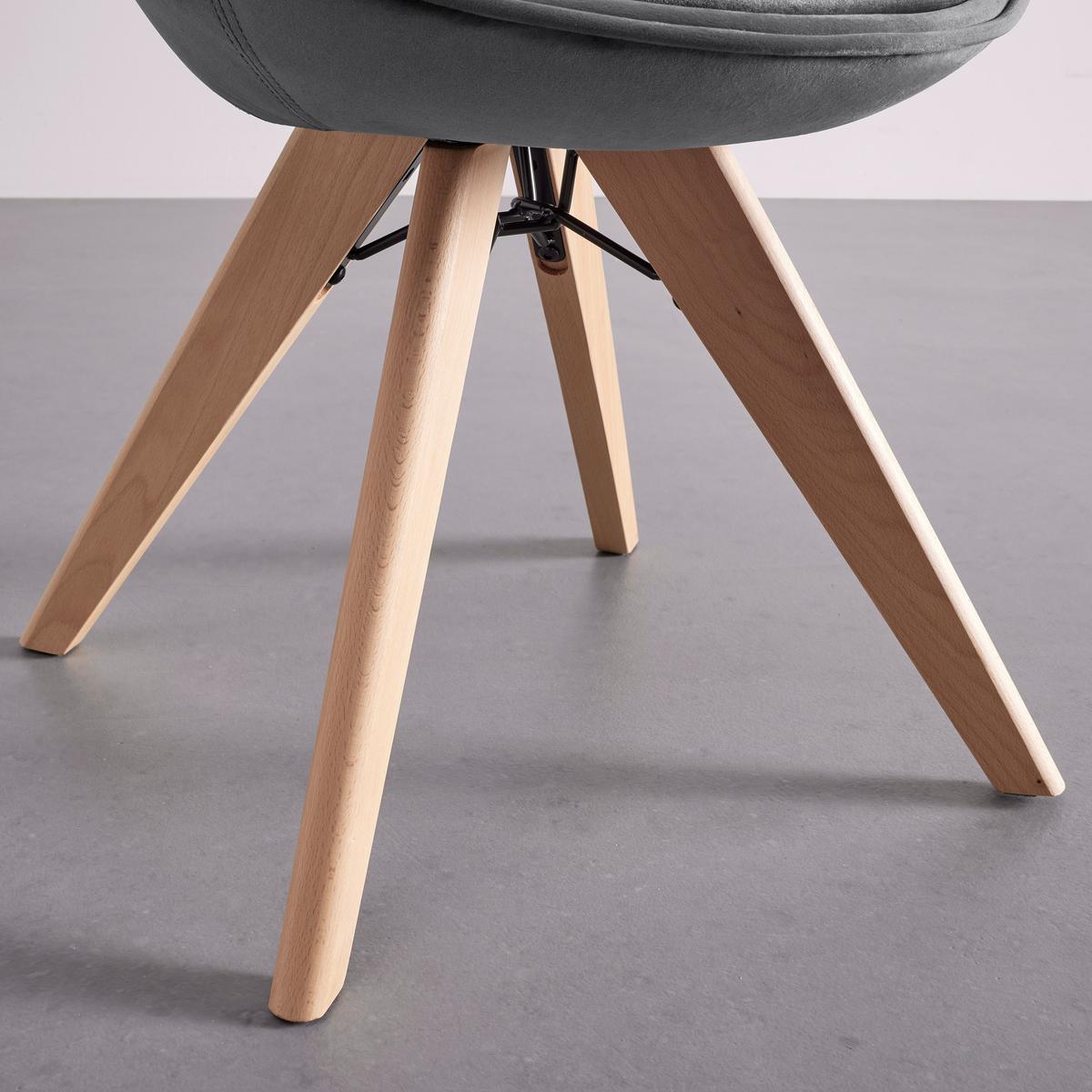 KRZESŁO DARIA - kolor bukowy/ciemnoszary, Modern, metal/drewno (57/80,5/59cm) - Bessagi Home