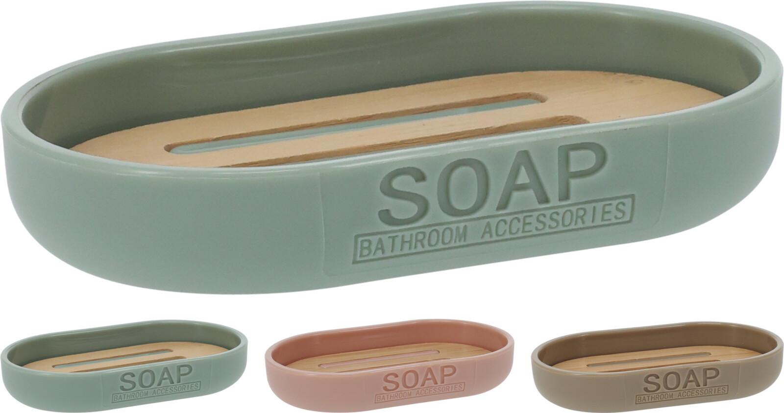 Szappantartó Terence - pink/barna, műanyag