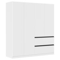 Omara S Klasičnimi Vrati Costa, Bela, Siva - siva/bela, Moderno, leseni material (181/197/54cm) - Rauch Möbel
