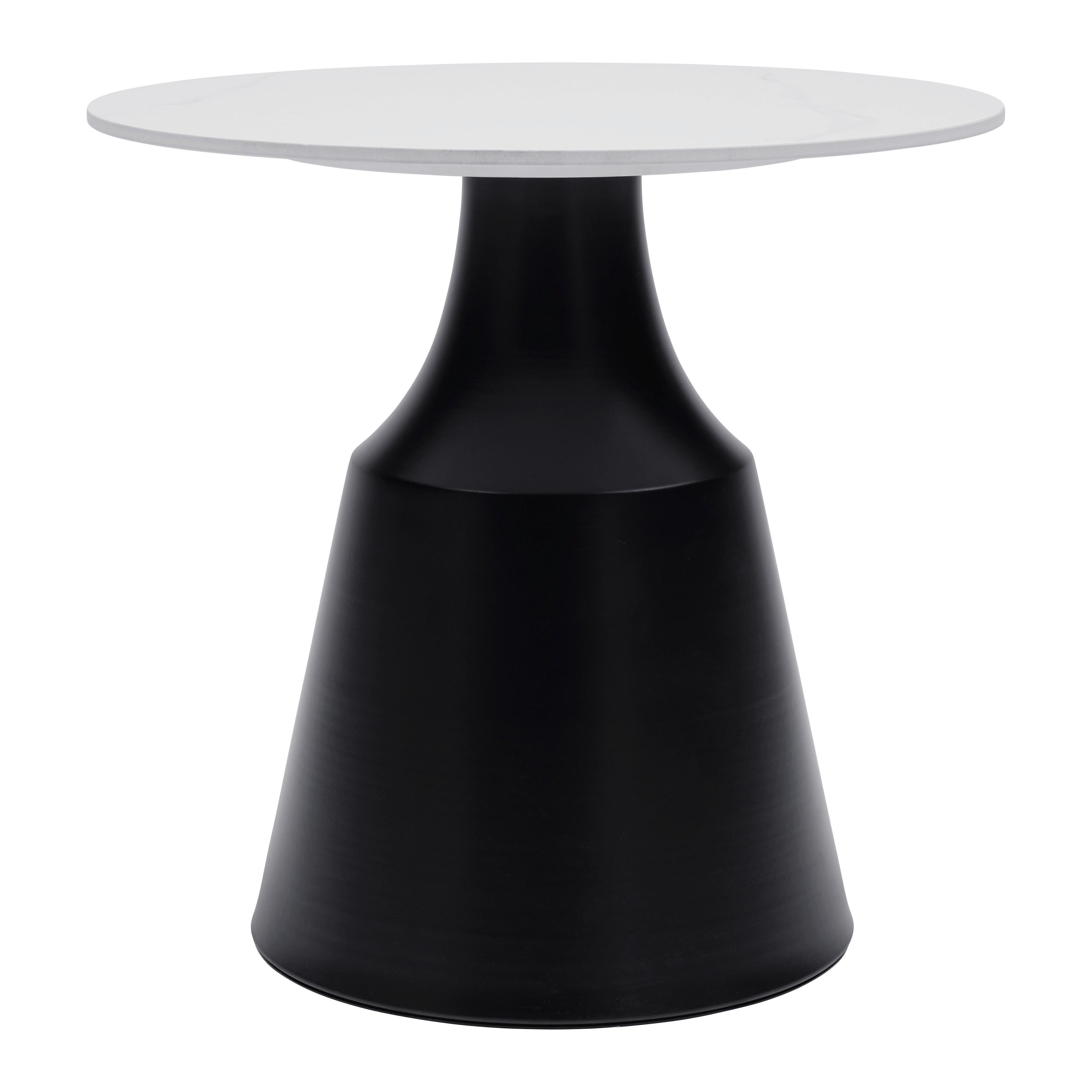 SOFFBORD NOAH - vit/svart, Modern, metall/keramik (70/50/70/50/43/48cm) - Mömax