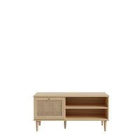 Comodă TV CALASETTA - culoare lemn stejar, Natur, lemn/metal (120,1/57,8/41,4cm) - Premium Living