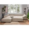 CANAPÉ D'ANGLE ALVITO - gris/Beige, Design, textile/bois (202/298cm) - P & B