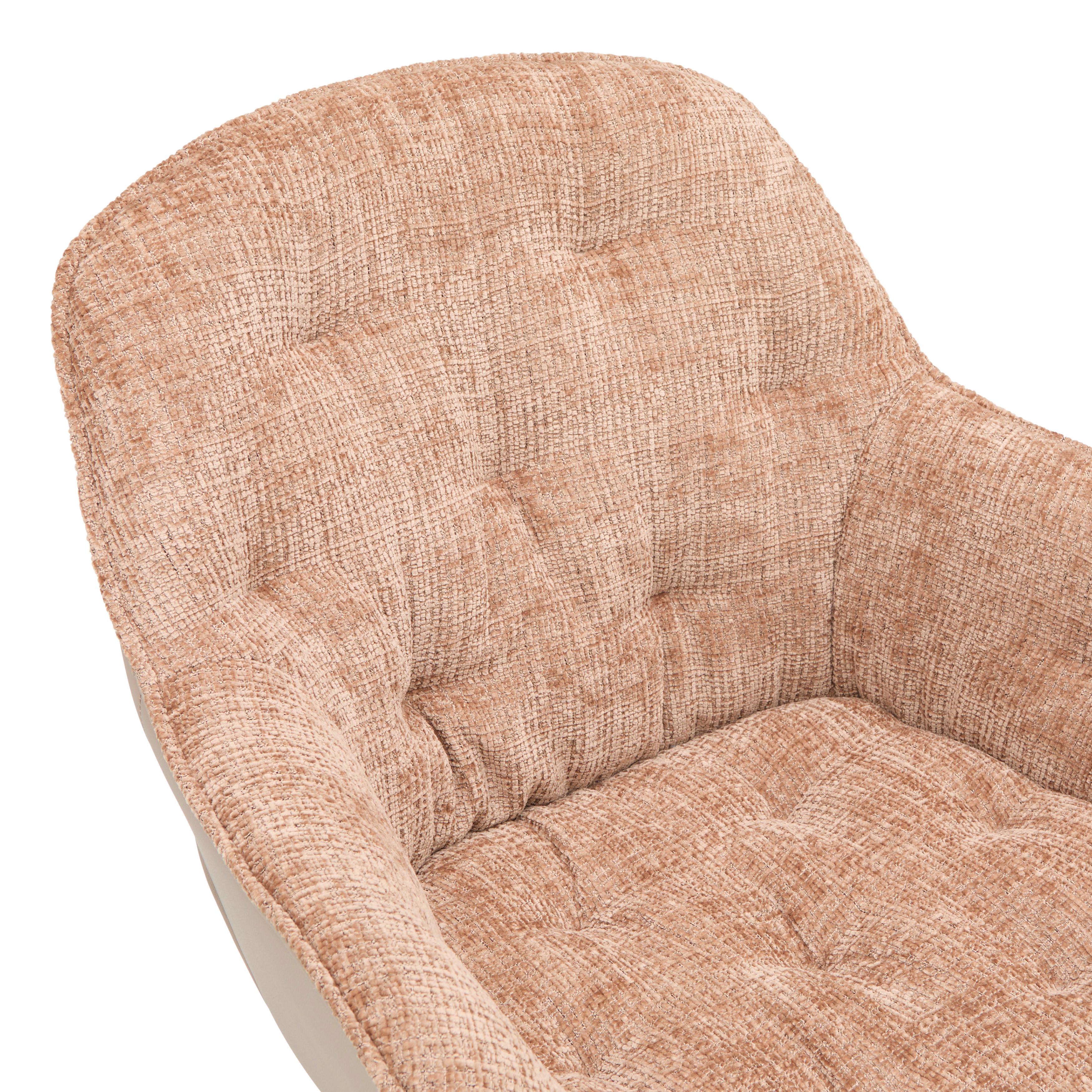 STOL MED ARMSTÖD EILEEN - beige/brun, Modern, metall/textil (62/85/62cm) - Mömax