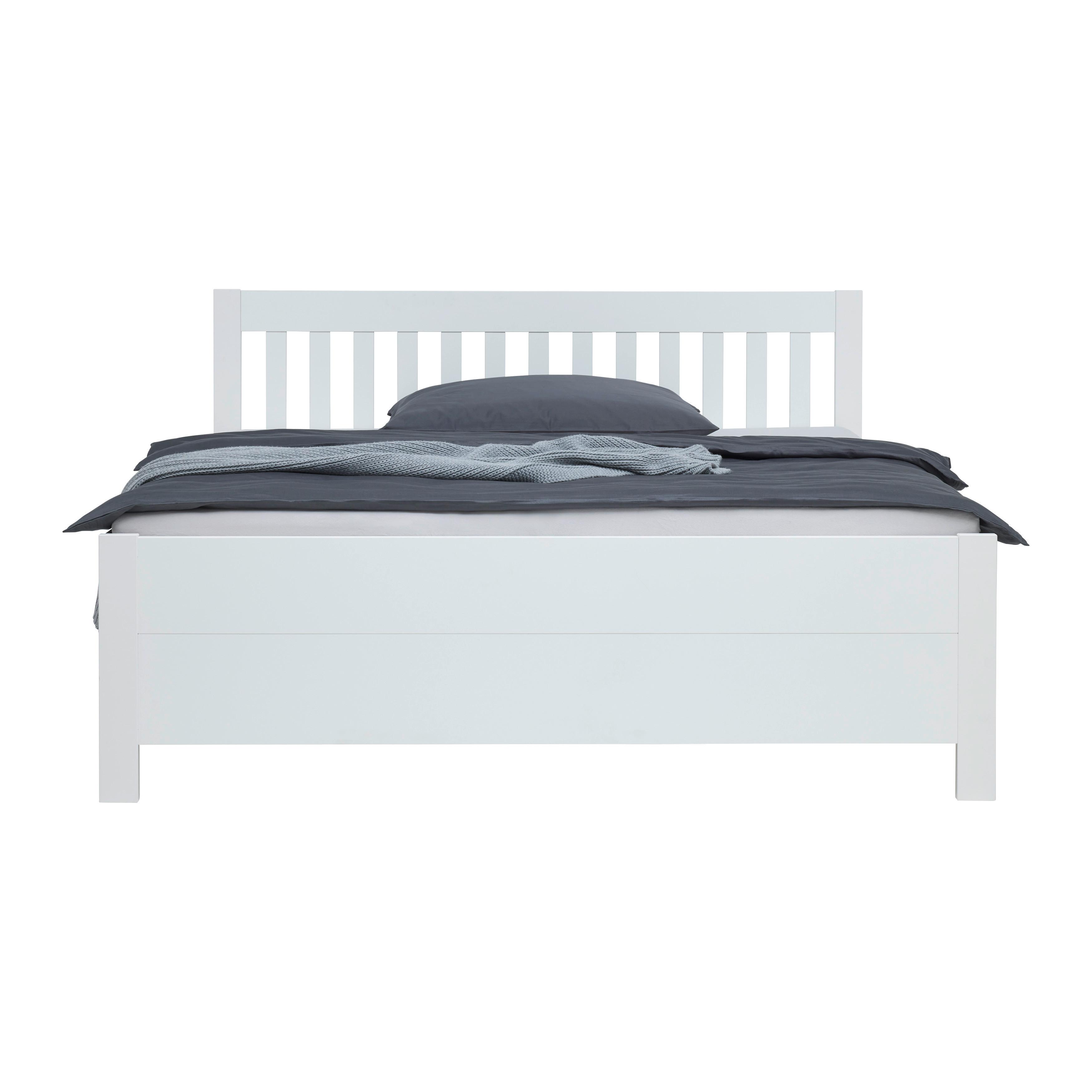 SÄNG MED FÖRVARING NIZZA - vit, Romantik / Lanthus, trä (160/200cm) - Mömax