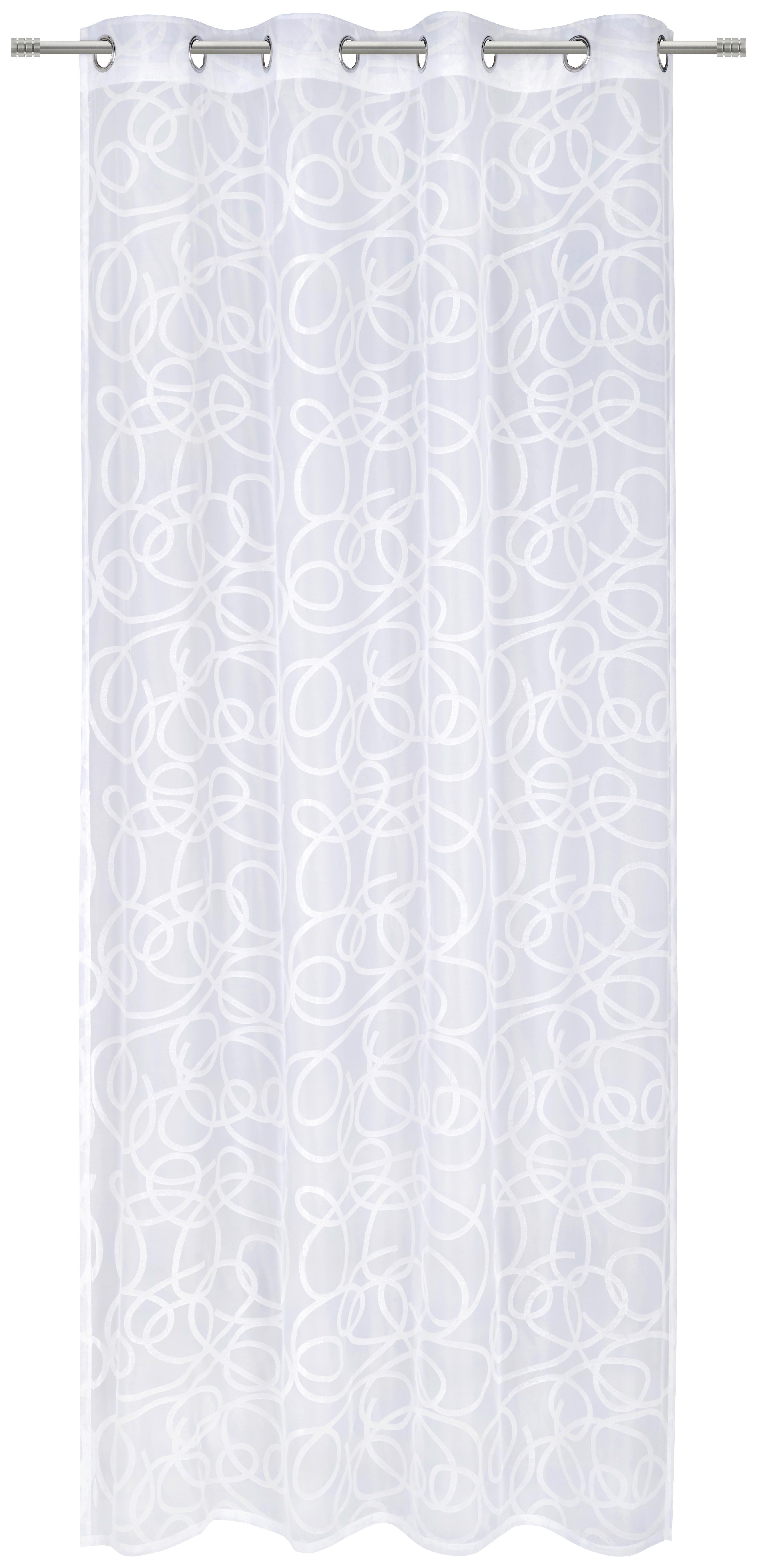 ZASŁONA NA PRZELOTKACH MEL - biały, Konventionell, tkanina (140/245cm) - Esposa