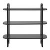 HYLLA BEND -EXKLUSIV- - svart, Modern, metall/trämaterial (76/72/27cm) - Mömax