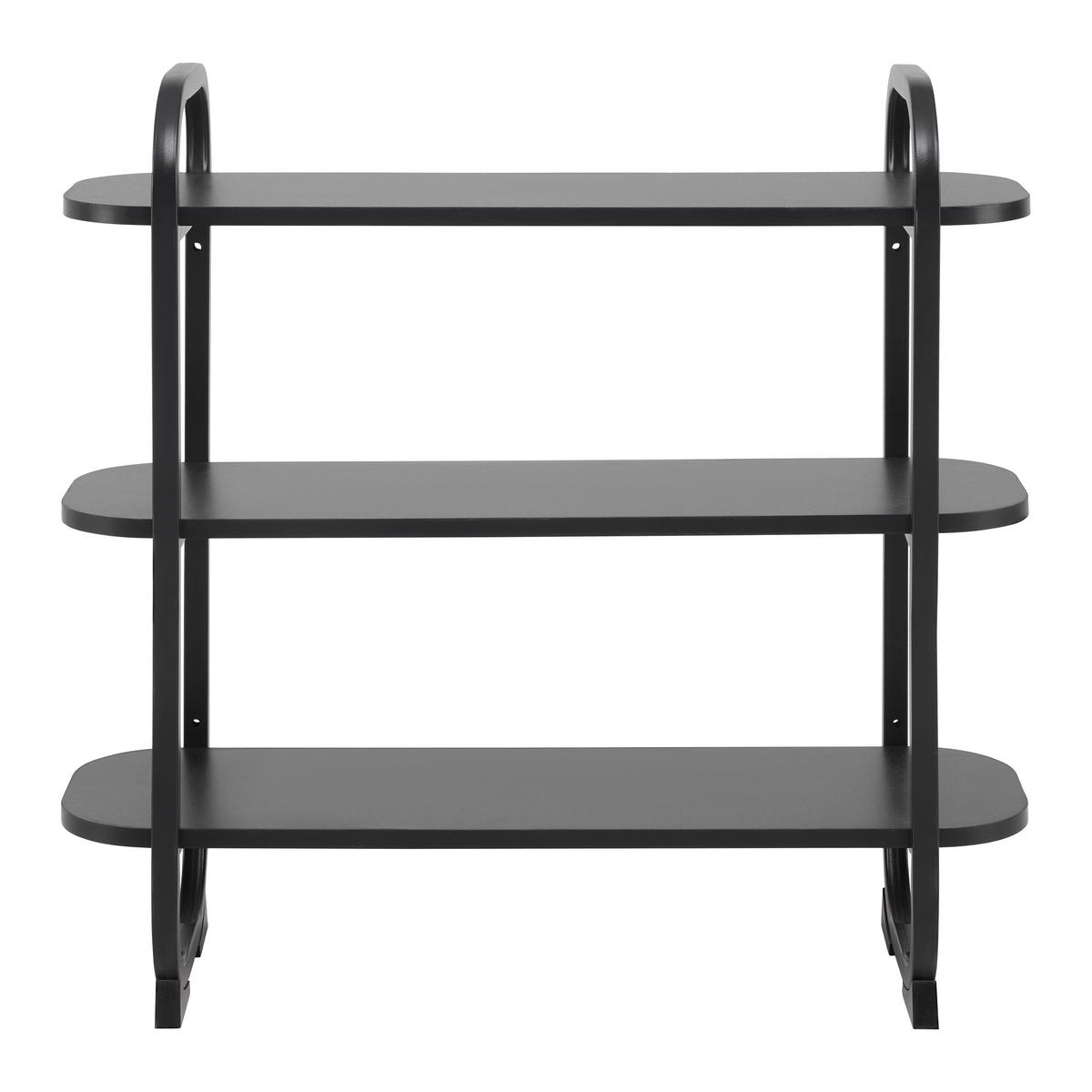 Regal Bend Schwarz - Schwarz, MODERN, Holzwerkstoff/Metall (76/72/27cm) - Mömax