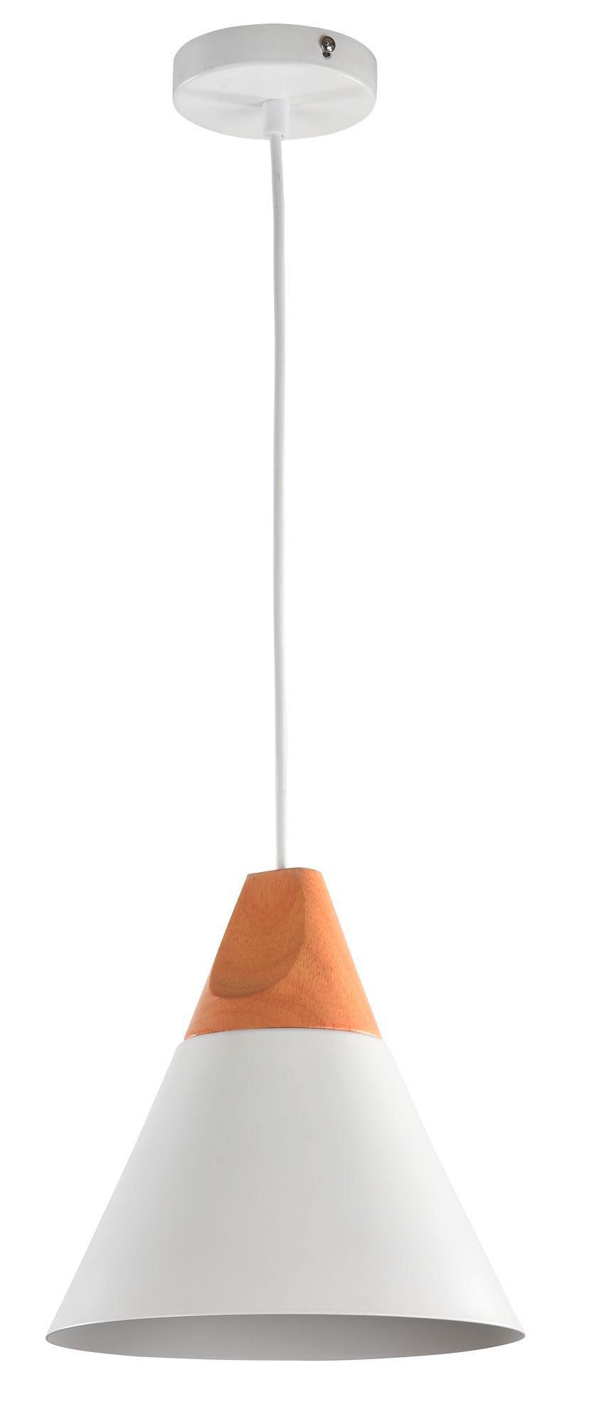 PENDELLEUCHTE BICONES - Weiss, Trend, Holz/Metall (22/13.7cm) - MAYTONI