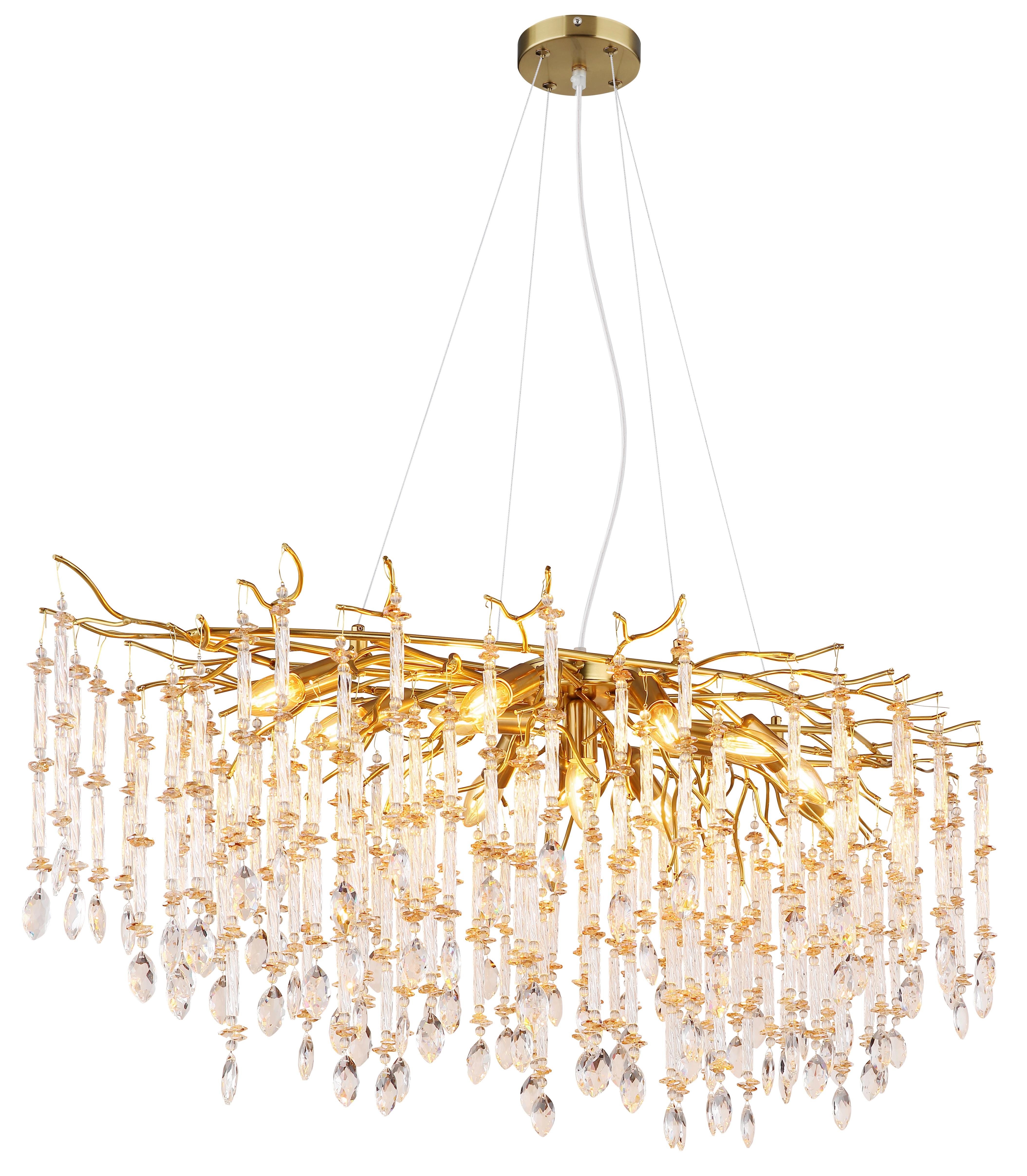 Hängeleuchte 64142h2 Gloria - Klar/Transparent, Konventionell, Glas/Kunststoff (120/50/120cm) - Globo
