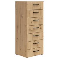 Kommode Multistauraum Eiche Artisan - Anthrazit/Schwarz, Modern, Holzwerkstoff/Kunststoff (45/115/40cm) - Premium Living