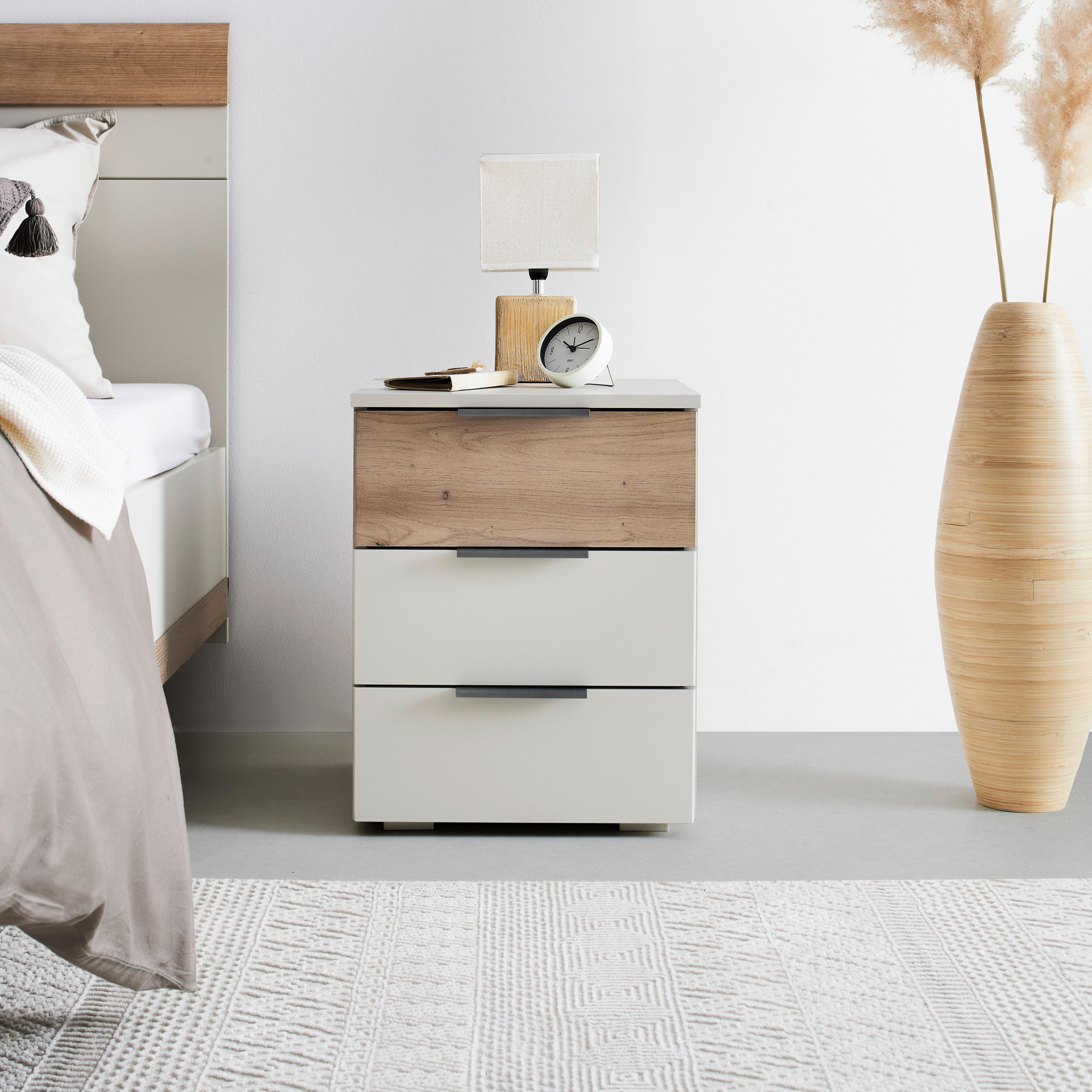Éjjeliszekrény Szett Ellmau - Pezsgő/Artisan tölgy, Konventionell, faalapú anyag/fém (40/52/40cm) - Premium Living