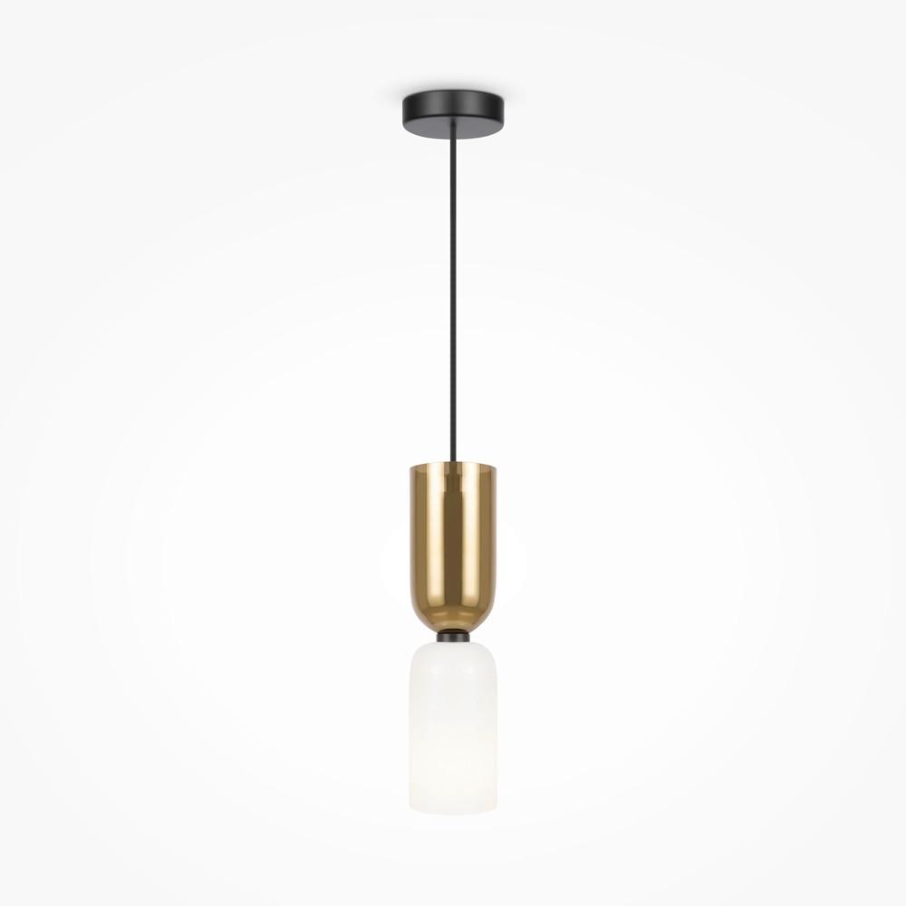 LAMPE À PENDENTIF MEMORY - noir/doré, Modern, métal/verre (8/44,5cm) - MAYTONI