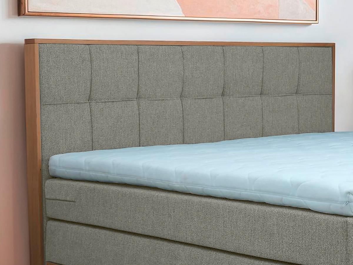 Boxspringbett Cloud Silberfarben ca. 180x200cm - Eichefarben/Silberfarben, KONVENTIONELL, Holz/Holzwerkstoff (180/200cm) - Premium Living