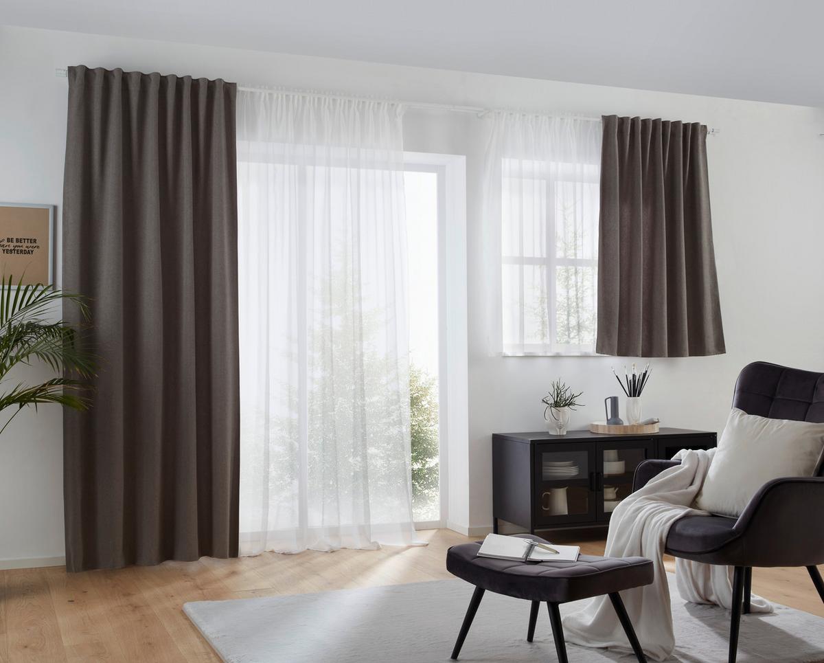 Vitrázsfüggöny Leo Store 300/255 - natúr színű, Konventionell, textil (300/255cm) - Premium Living