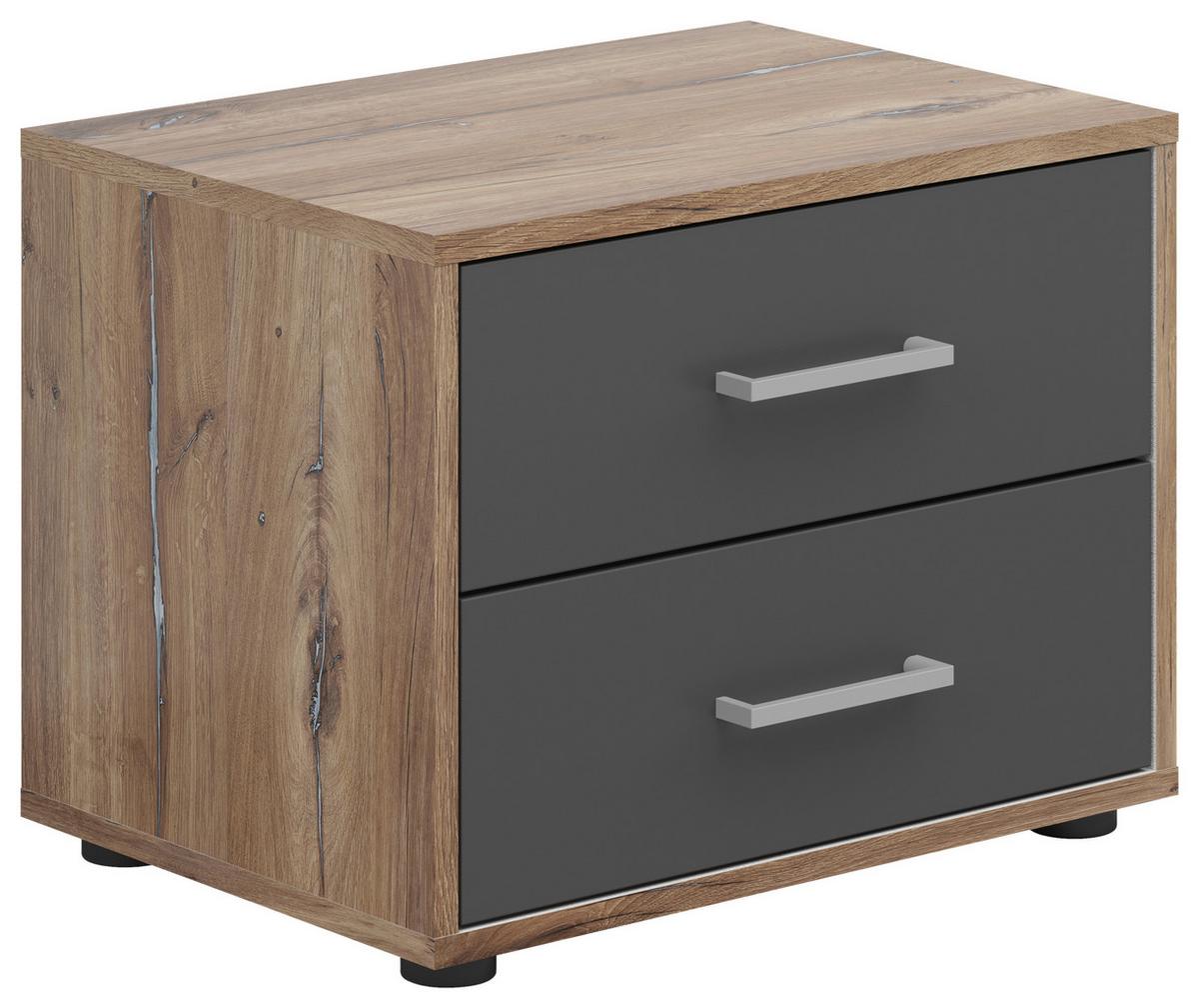 NOPTIERA SMART 2 - culoare lemn stejar/antracit, Basics, material pe bază de lemn (50/38/35cm)