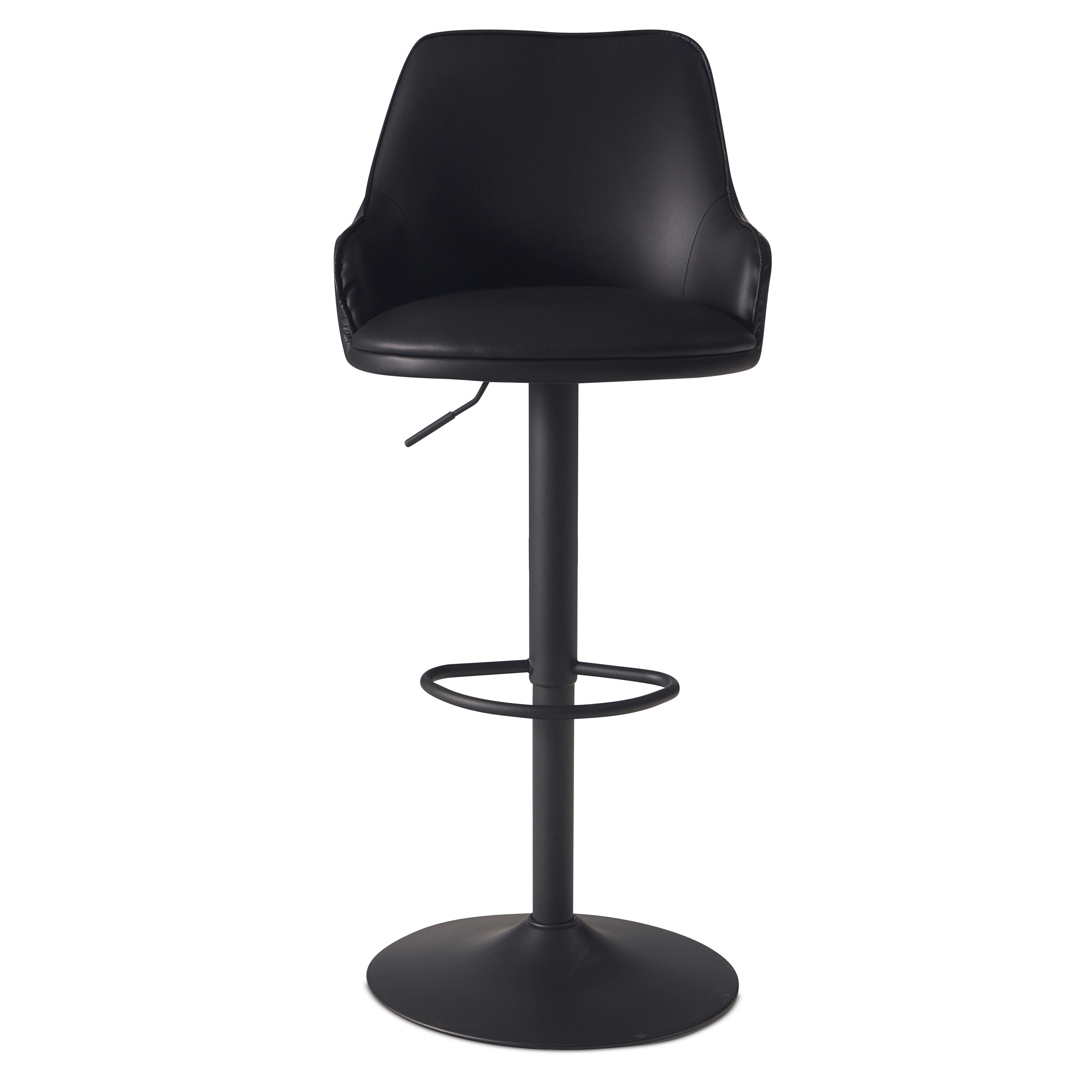 Barski Stol Wl7.009 - črna, Design, kovina/tekstil (45/106/45cm) - MID.YOU