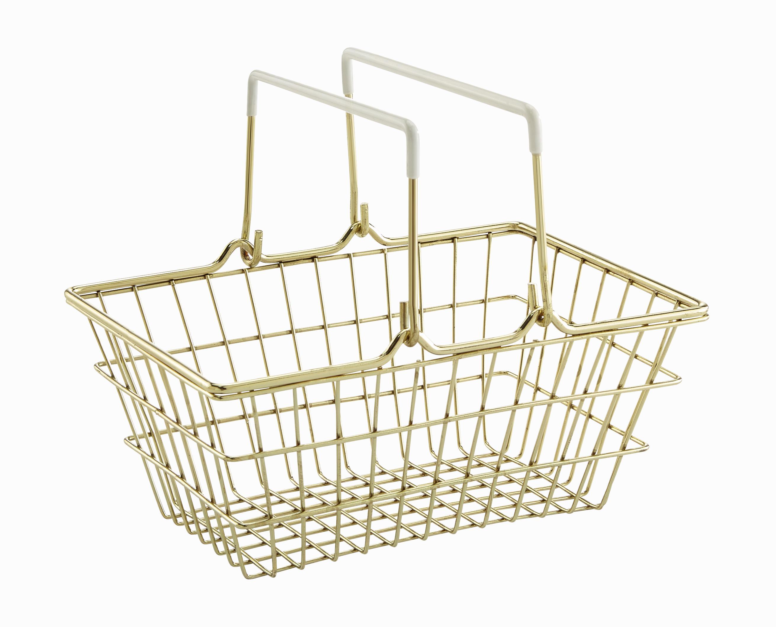 Korb Marie Goldfarben - Goldfarben, MODERN, Metall (18,4/13/8cm)