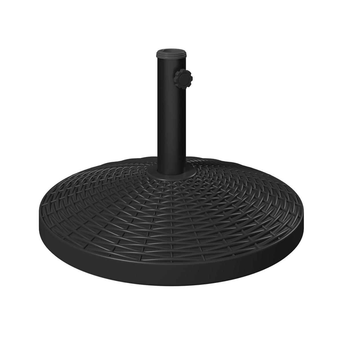 Sonnenschirmständer Igi Schwarz - Schwarz, Basics, Kunststoff/Stein (50/34cm) - Mömax