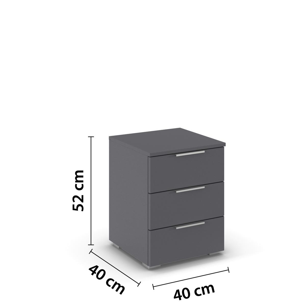 NOPTIERA MARS 3L - gri, Basics, material pe bază de lemn (40/52/40cm) - Modern Living