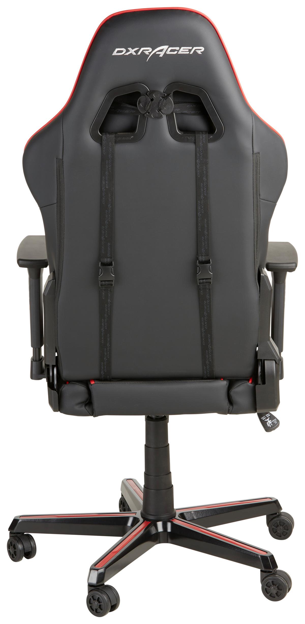 Gaming Stol Dx Racer P08, Črna, Rdeča - rdeča/črna, Moderno, kovina/tekstil (64/123/64cm) - Mömax