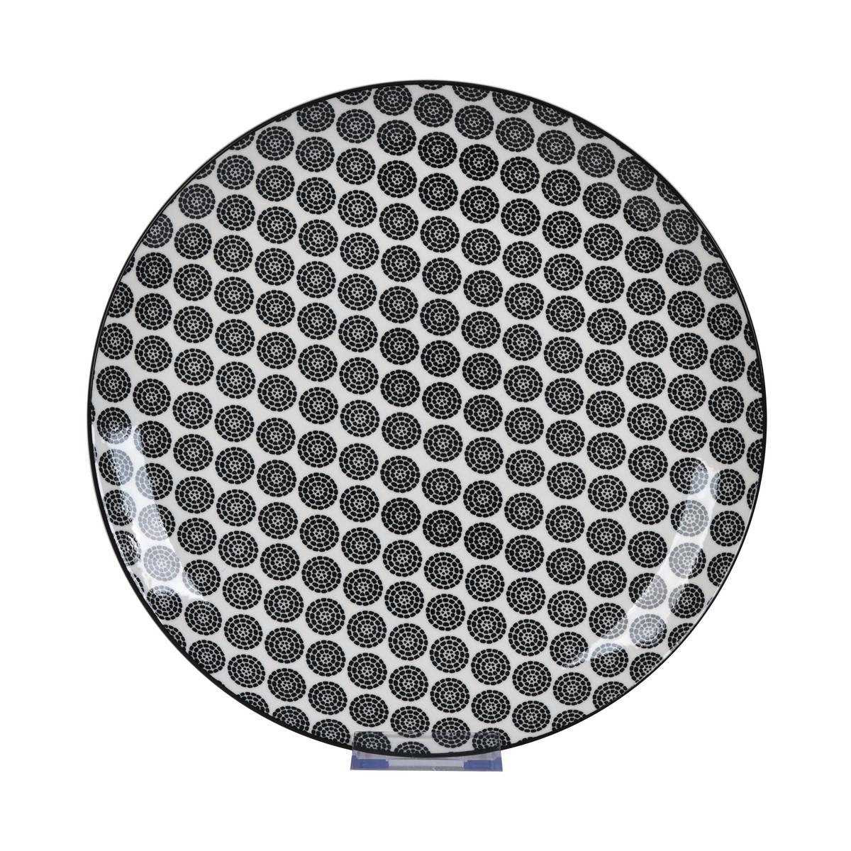 Farfurie întinsă Shiva - alb/negru, Lifestyle, ceramică (27/2,cm) - Mömax