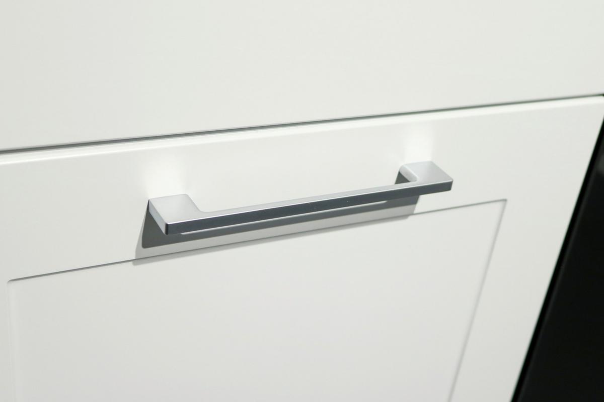 Küchenblock Marseille mit Geräten ca. 280 cm Weiß - Chromfarben/Anthrazit, Design, Holzwerkstoff/Metall (280cm) - P & B