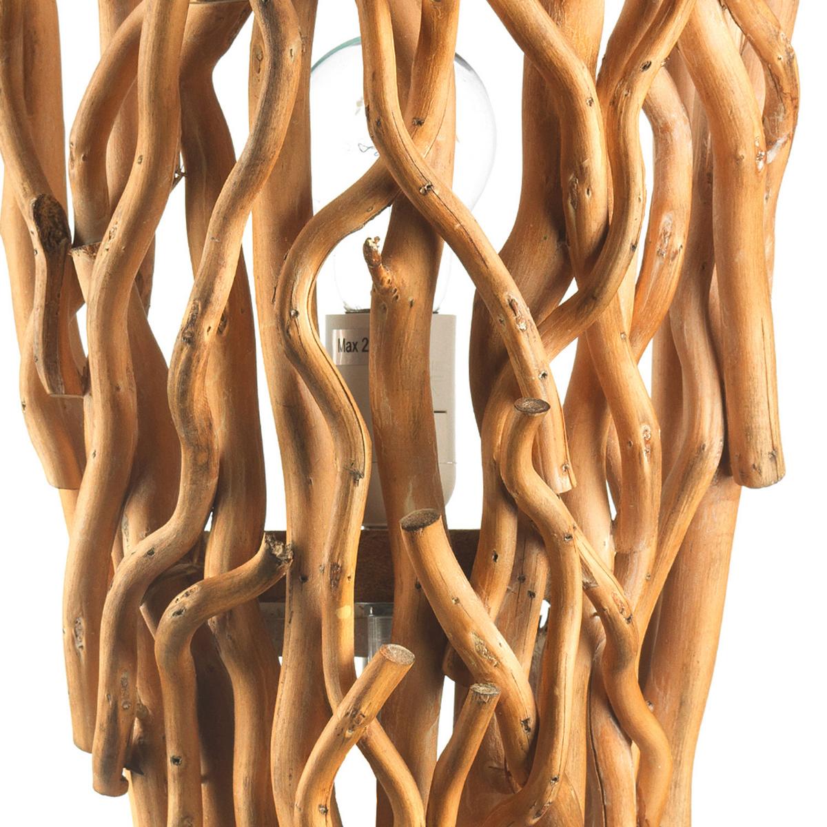 Wandleuchte Agar Akaziefarben max. 22 Watt - Akaziefarben, Natur, Holz/Metall (24/15/46cm)