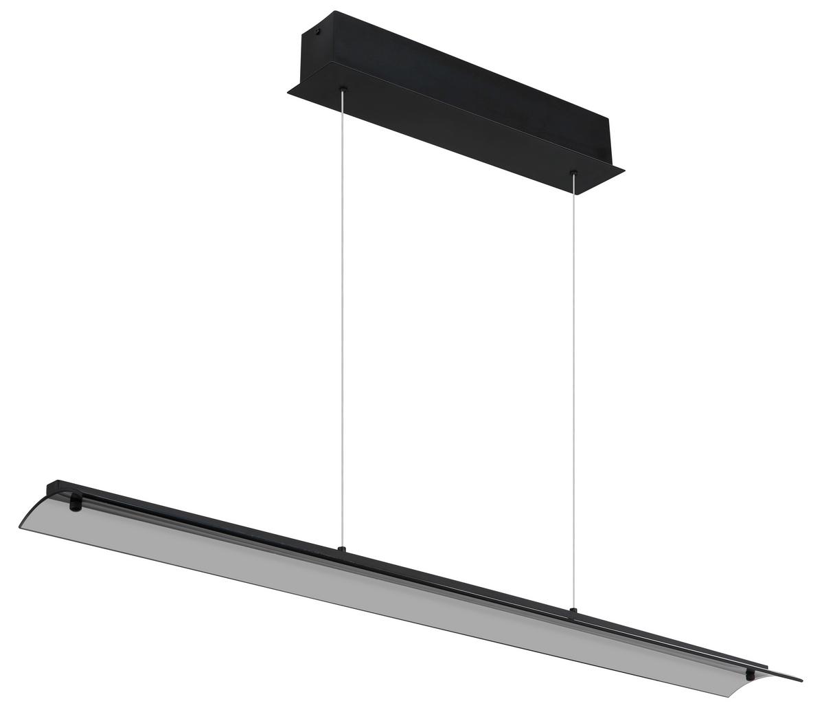 Led Viseća Svjetiljka Crna Boja - siva/crna, Design, staklo/metal (100/12/150cm) - Globo