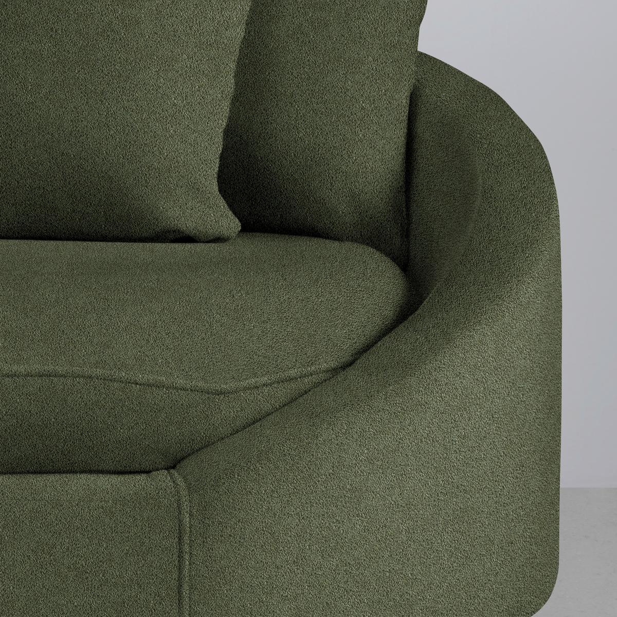Ecksofa Axel Olivgrün - Schwarz/Olivgrün, MODERN, Textil/Metall (250/87/291cm) - Mömax