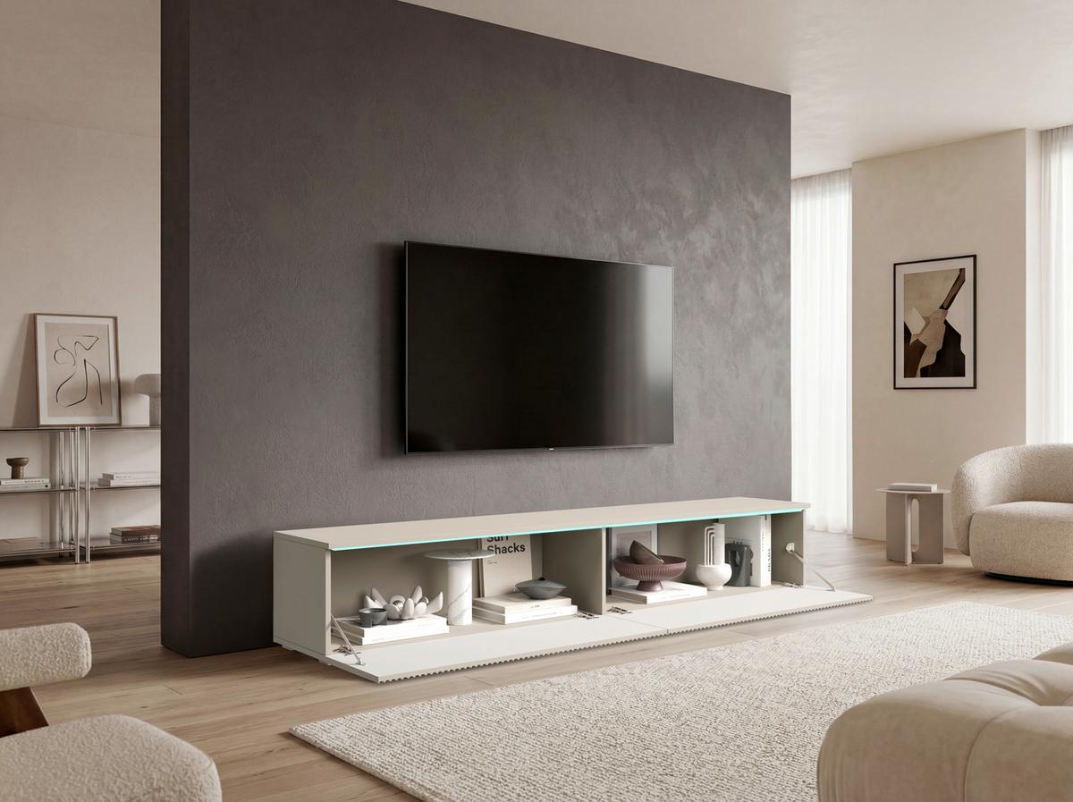 Lowboard D180 Kaschmir - Kaschmir/Beige, Design, Holzwerkstoff/Kunststoff (180/30/33cm) - P & B