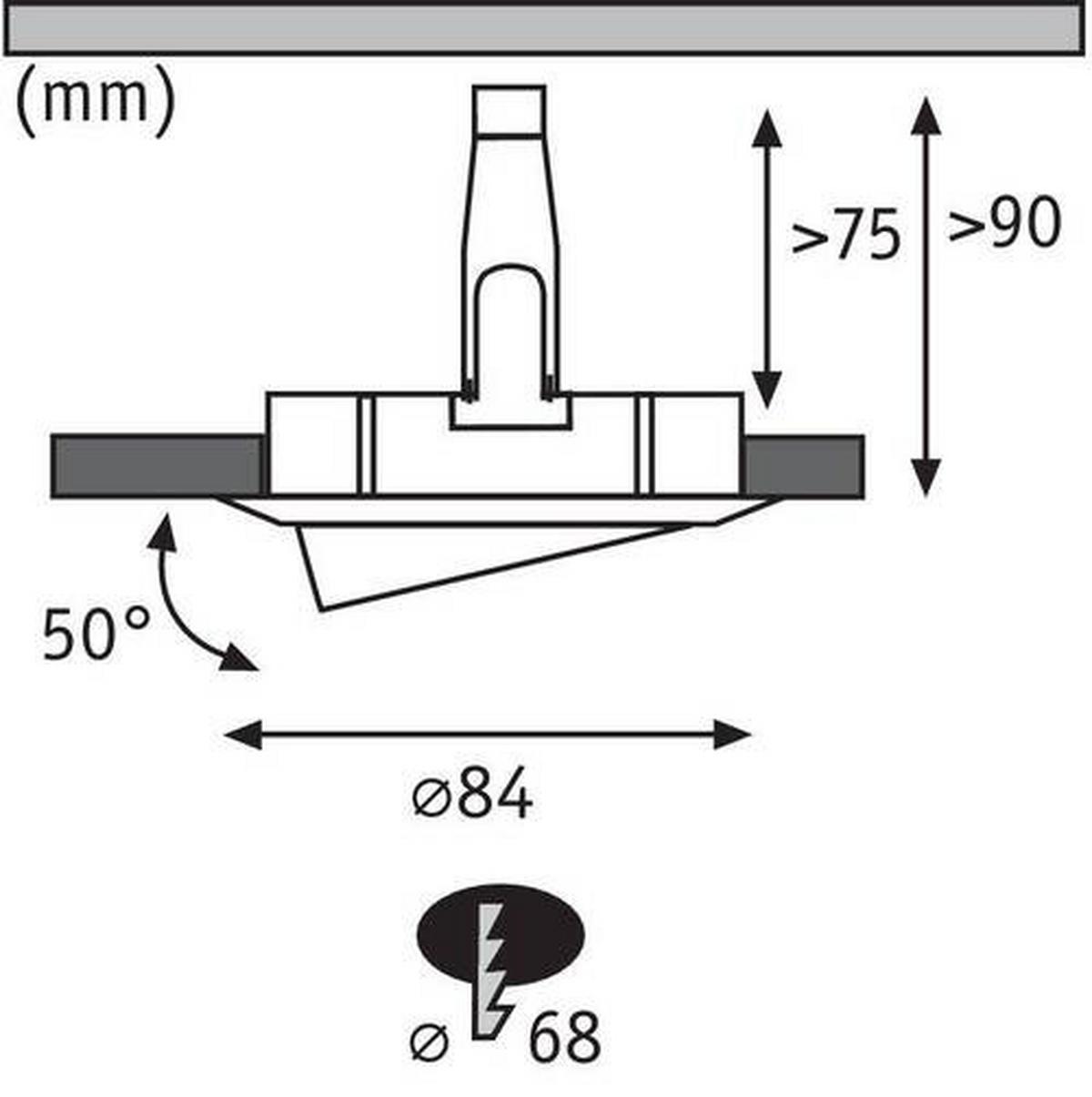 Deckenleuchte Nova in Weiß max. 6,5 Watt - Basics (8,4cm) - Paulmann