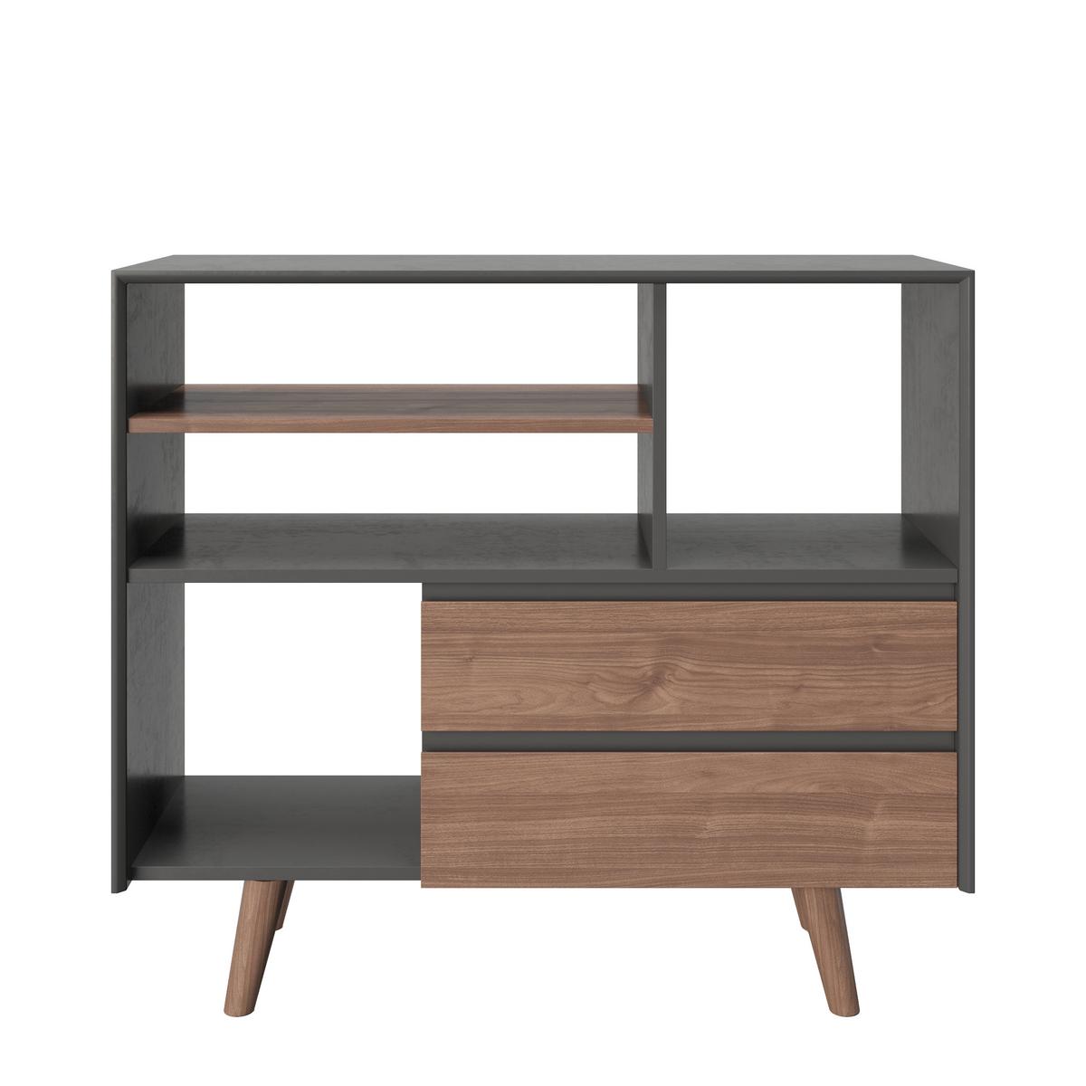 PLAYBOY Standregal Victoria ca. 110x97 cm Walnussfarben - Walnussfarben, KONVENTIONELL, Holz/Holzwerkstoff (110/97,4/38cm) - Playboy