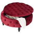 Pouf in Dunkelrot - Schwarz/Dunkelrot, ROMANTIK / LANDHAUS, Textil (90/44/90cm) - Zandiara Pouf in Dunkelrot - Schwarz/Dunkelrot, ROMANTIK / LANDHAUS, Textil (90/44/90cm) - Zandiara