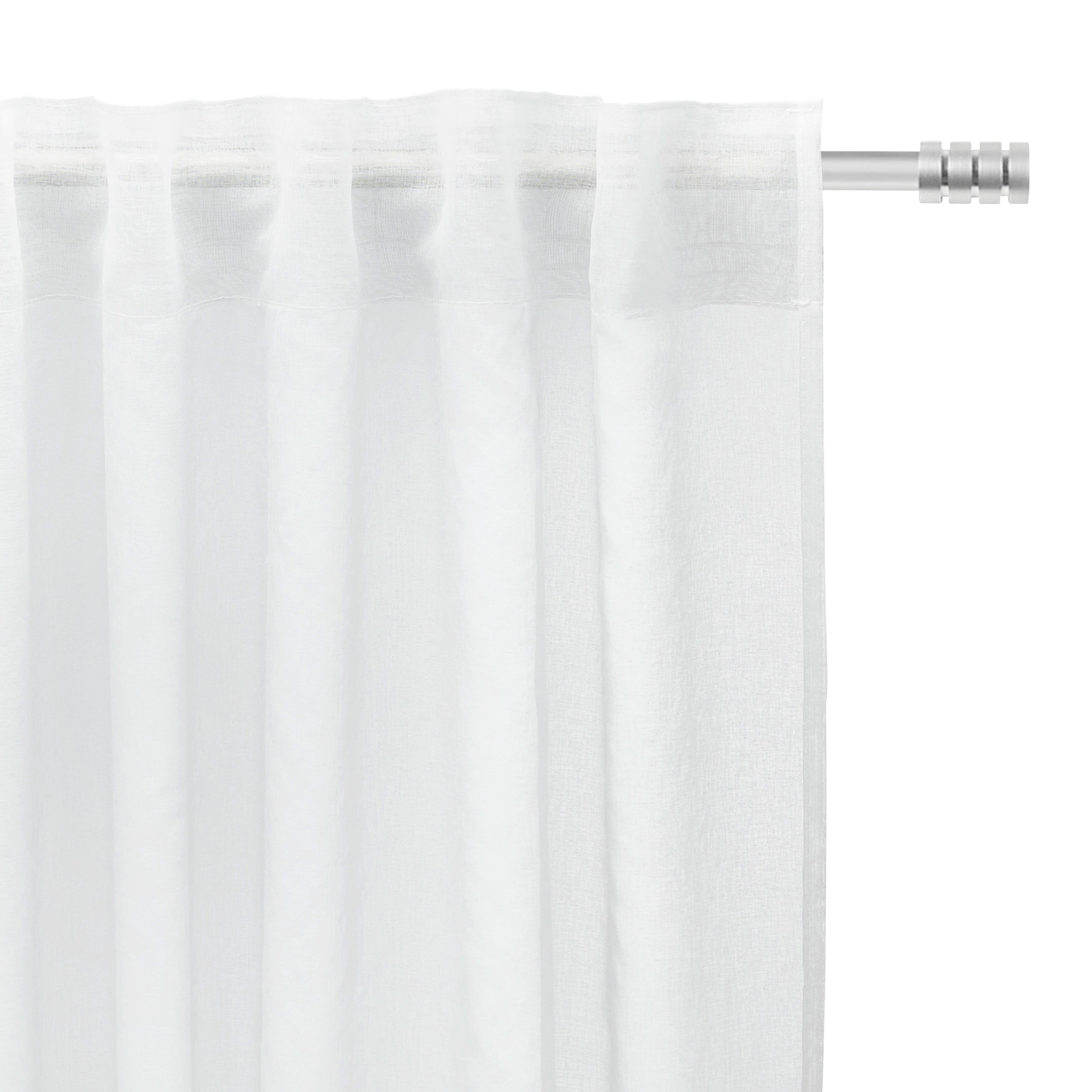 GARDINLÄNGD LIVIE - vit/ljusgrön, Basics, textil (135/245cm) - Mömax
