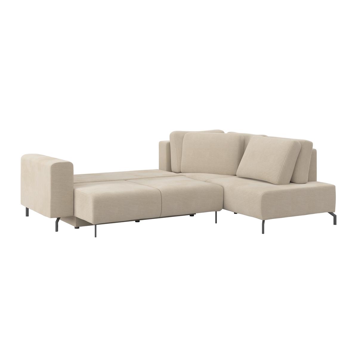 Colțar VENI - bej, Modern, textil (272/210cm) - Modern Living