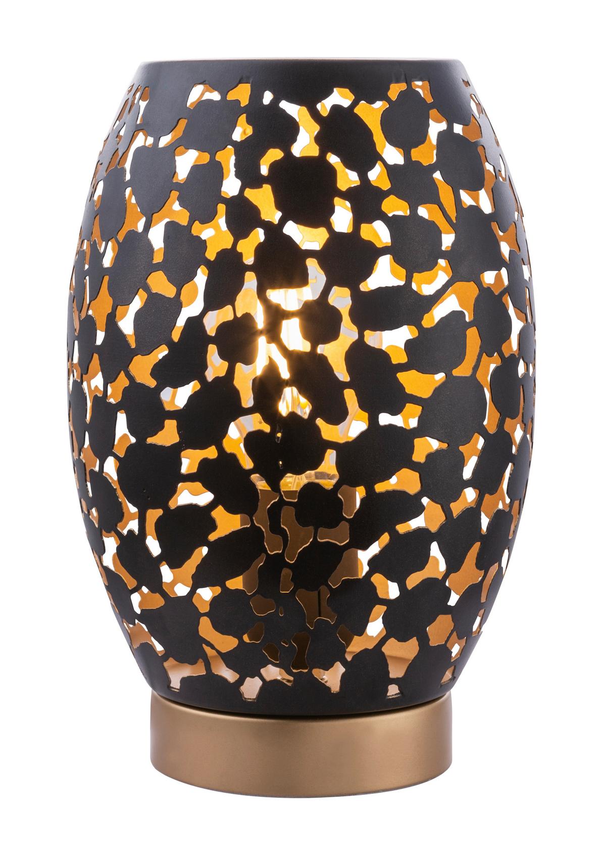 Stehleuchte Narri max. 40 Watt - Goldfarben/Schwarz, MODERN, Metall (15/23cm)