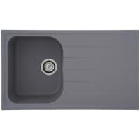 Granitspüle Orlando ca. 86x20,9x50 cm Grau - Grau, Trend, Stein (86/20,9/50cm) - Respekta