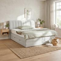 Boxspringbett Belano Hellgrau ca. 180x200cm - Hellgrau, KONVENTIONELL, Holz/Holzwerkstoff (180/200cm) - Premium Living