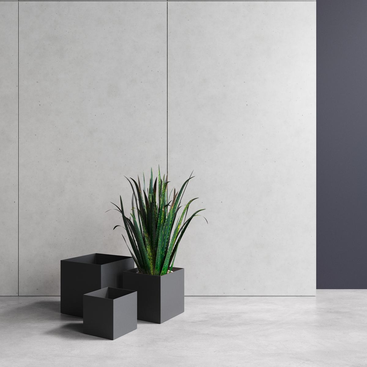 Blumenständer Schwarz - Schwarz, Basics, Metall (25/25/25cm)