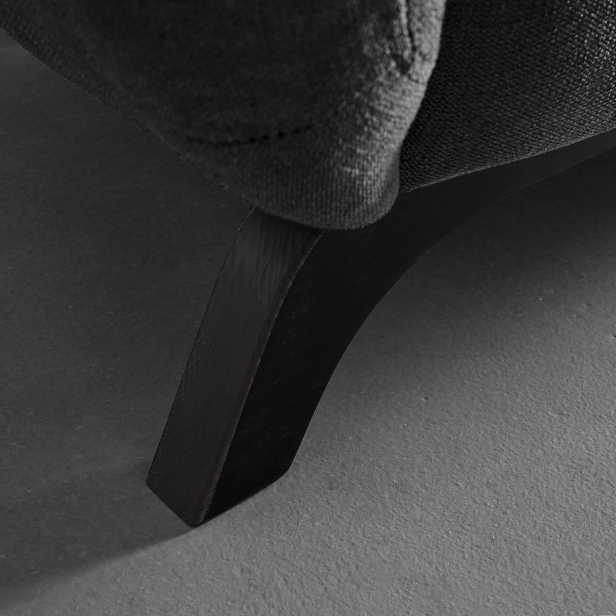 Canapea extensibilă OLIVER - antracit/culoare lemn acacia, Modern, lemn/textil (220/74/93cm) - Bessagi Home
