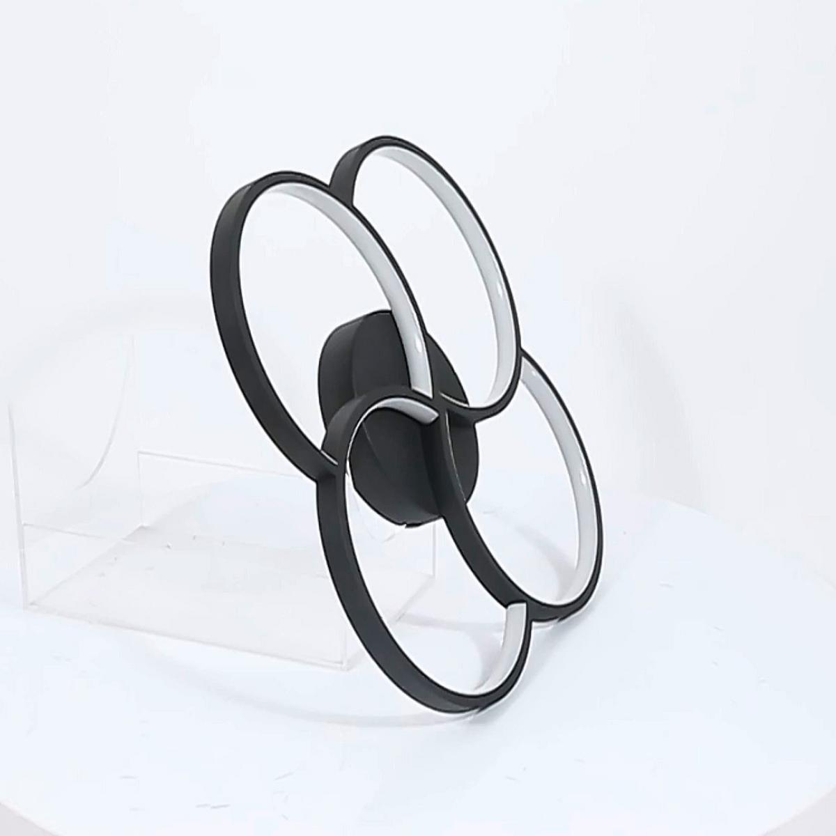 LAMPA SUFITOWA TAINA - czarny/biały, Trend, tworzywo sztuczne/metal (52/5,5cm) - Novel