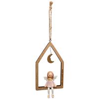Függődísz Holly - rózsaszín/fehér, Konventionell, műanyag/faalapú anyag (7/13,5/0,5cm) - Mömax