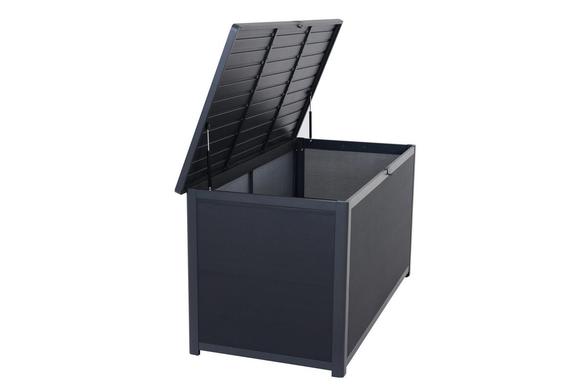 Kissenbox Sabano Grau - Grau, Basics, Kunststoff/Metall (79,3/83/159cm) - Siena Garden
