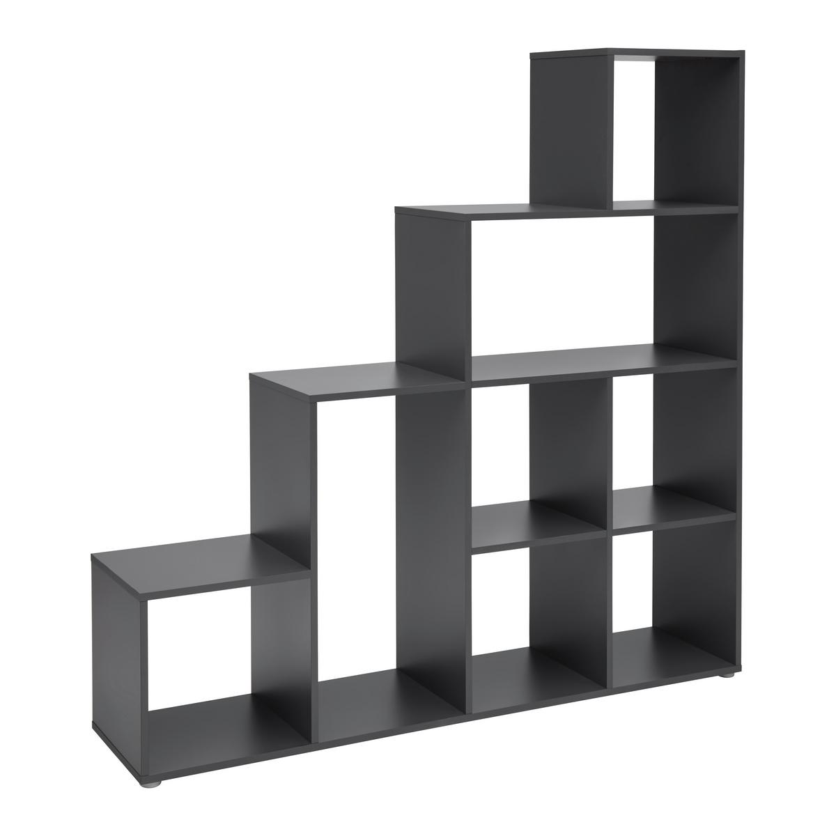 Regal Cassa 2 Anthrazit - Anthrazit, Konventionell, Holzwerkstoff (148/150/35cm) - Mömax