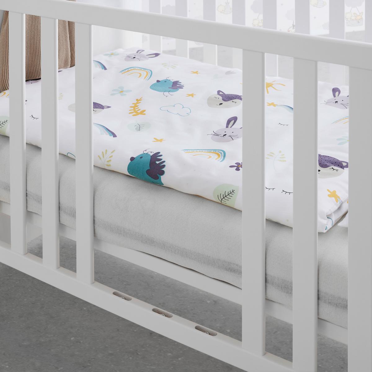 Gitterbett Marilou in Weiss ca. 70x140cm - Weiss, Romantik / Landhaus, Holzwerkstoff (70/140cm) - Zandiara