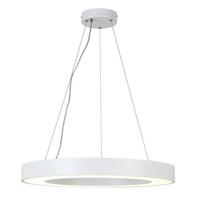 Lampă suspendată cu LED Sandl - alb/culoare crom, Modern, plastic/metal (60/120cm) - Mömax