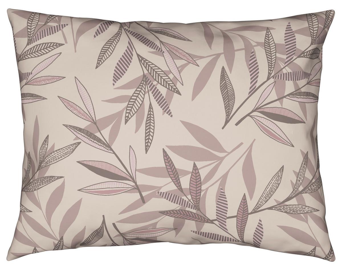 Bettwäsche Stitched Leaves Beige/Mauve ca. 140x200cm - Beige/Mauve, Textil (140/200cm) - Modern Living