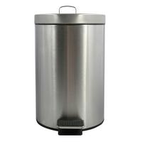 Treteimer 100156 - Edelstahlfarben/Schwarz, Basics, Kunststoff/Metall (25/39/25cm) - Spirella